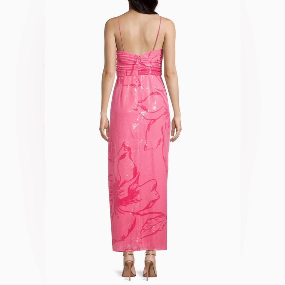 Hutch Luxe Floral Sequin Sleeveless Gown - Picture 5 of 6